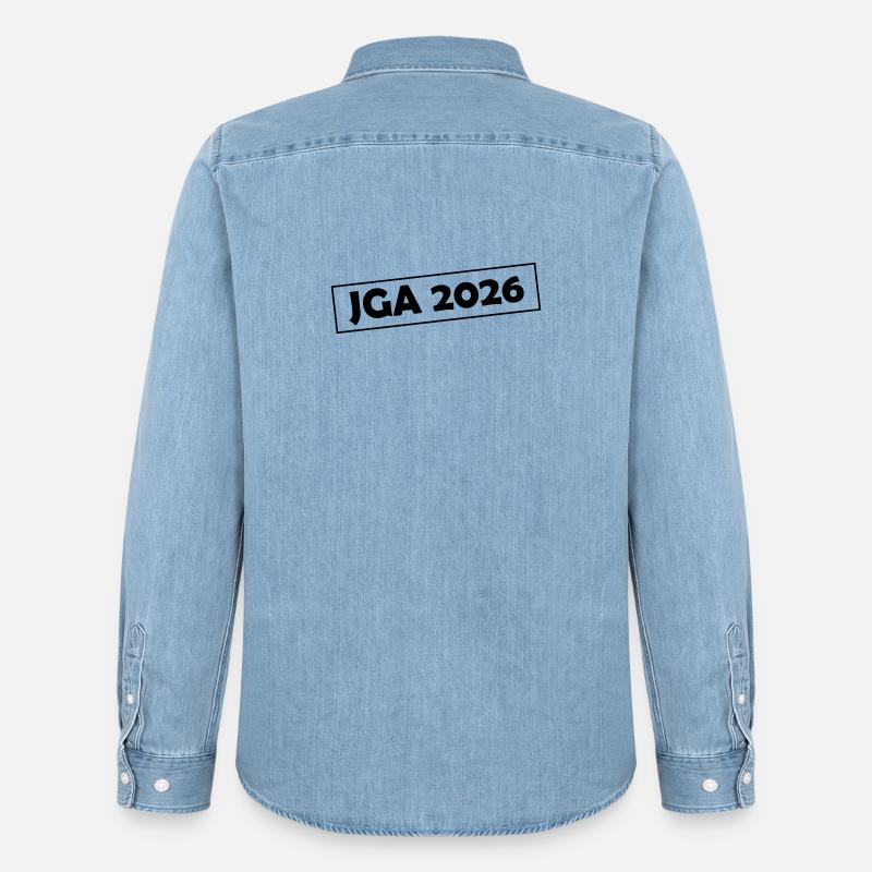 Jga 2026 - Männer Jeanshemd Organic von Stanley/Stella - verwaschenes Hellblau