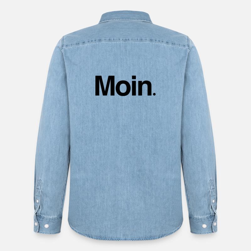 Morgengruss oder so - Männer Jeanshemd Organic von Stanley/Stella - verwaschenes Hellblau