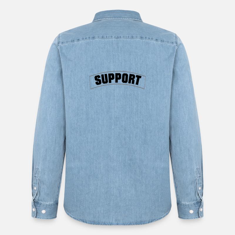SUPPORT - Männer Jeanshemd Organic von Stanley/Stella - verwaschenes Hellblau