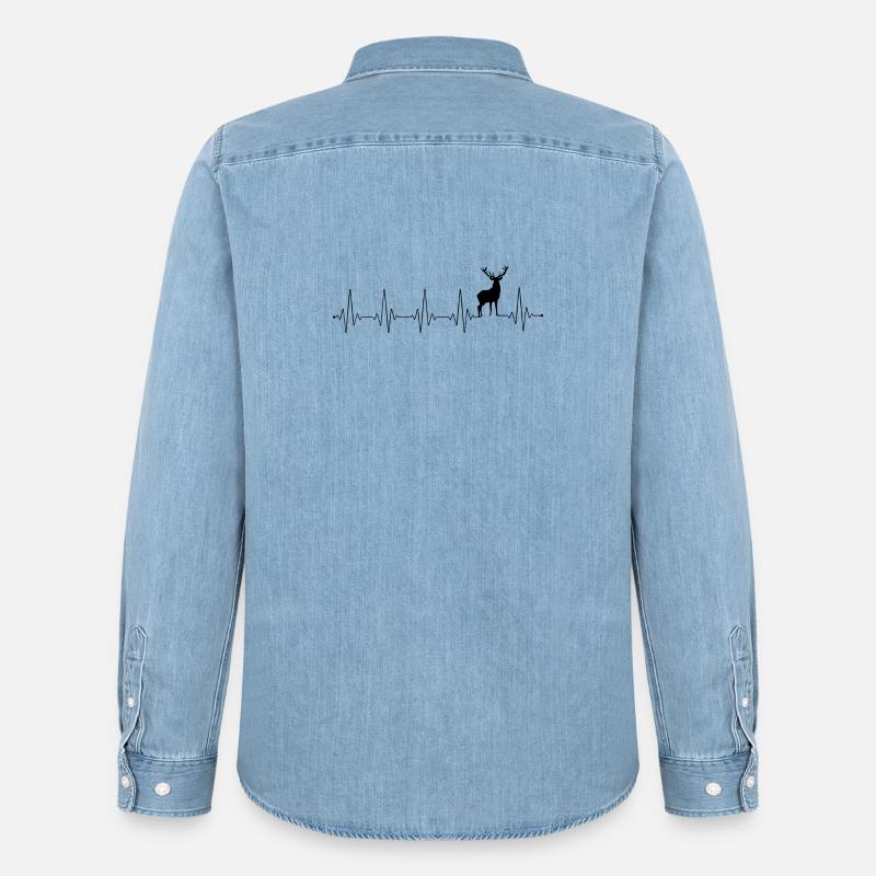 Bitte laden Sie das Designbild hoch - Männer Jeanshemd Organic von Stanley/Stella - verwaschenes Hellblau