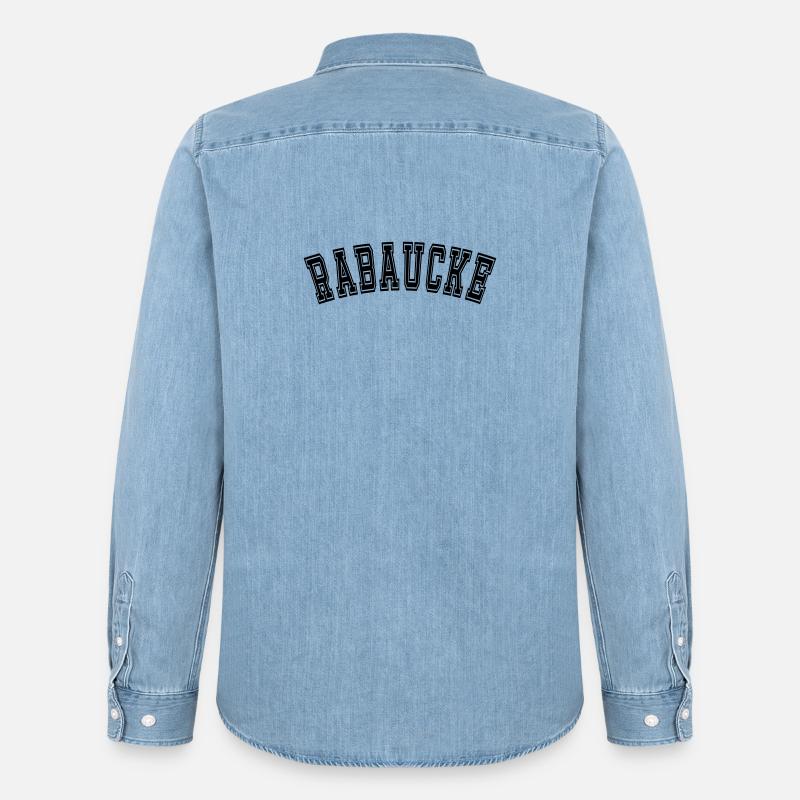 Rabaucke Lausbube - Männer Jeanshemd Organic von Stanley/Stella - verwaschenes Hellblau