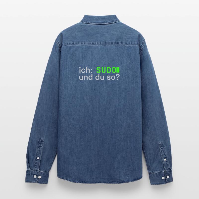 ich: SUDO und du so? Linux Spruch - Programmierer Männer Jeanshemd Organic von Stanley/Stella