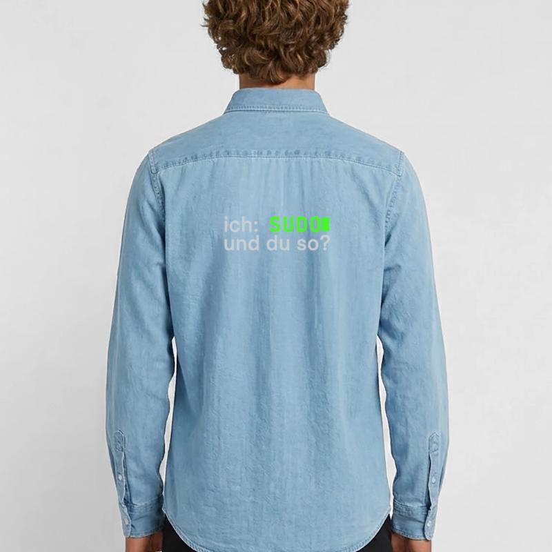 ich: SUDO und du so? Linux Spruch - Programmierer Männer Jeanshemd Organic von Stanley/Stella