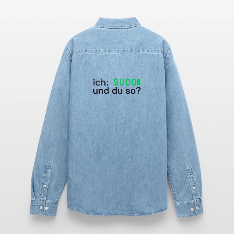 ich: SUDO und du so? Linux Programmierer - dunkel Männer Jeanshemd Organic von Stanley/Stella