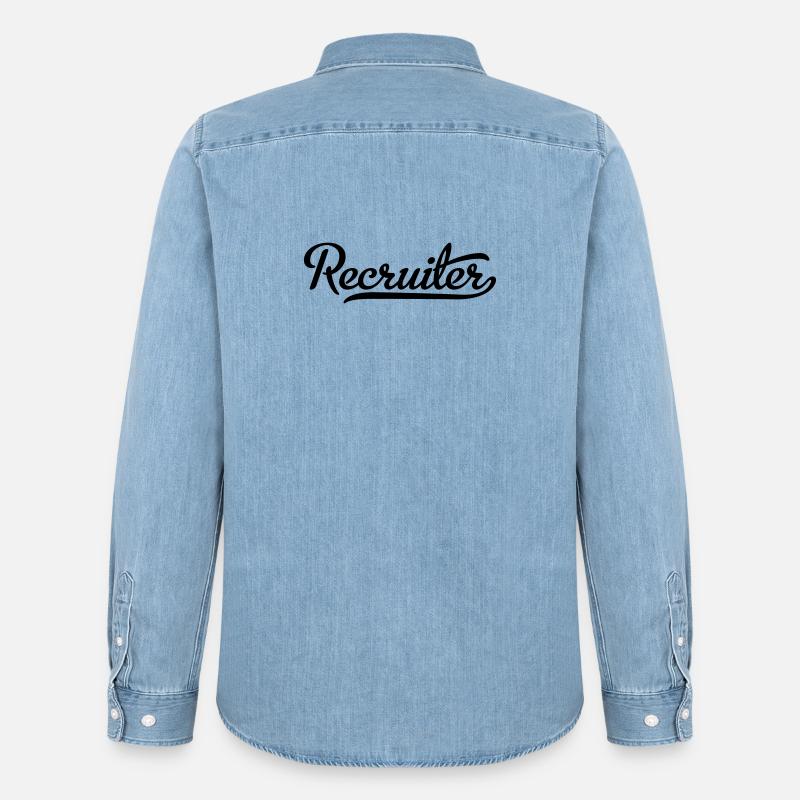 Recruiter - Männer Jeanshemd Organic von Stanley/Stella - verwaschenes Hellblau