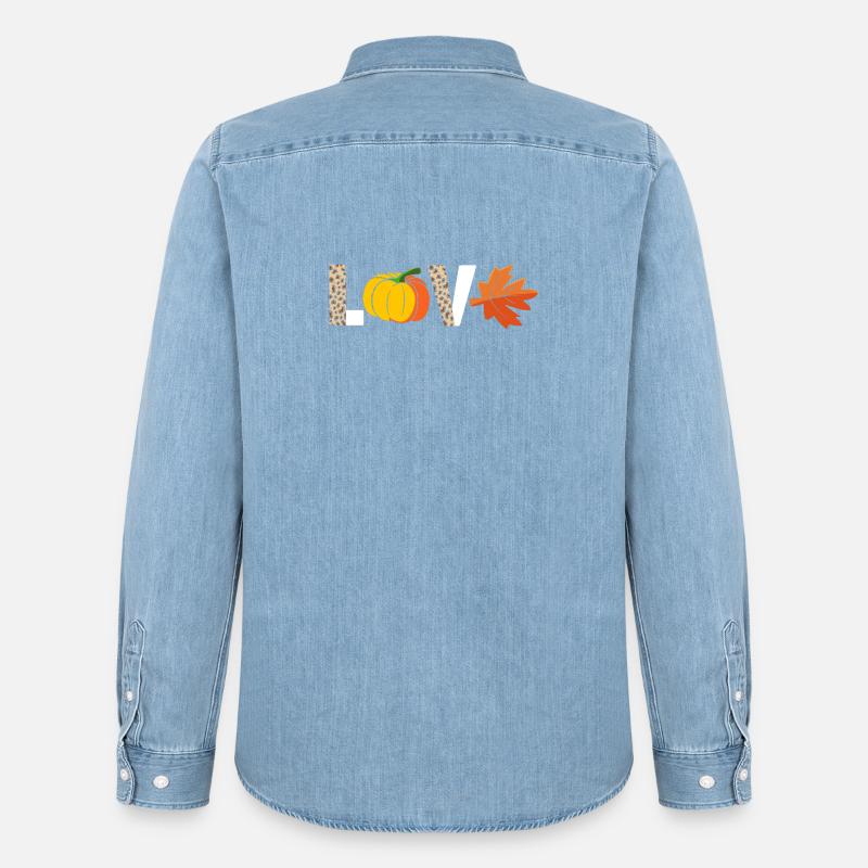 Thanksgiving Mama Mutter Oma Großmutter - Männer Jeanshemd Organic von Stanley/Stella - verwaschenes Hellblau