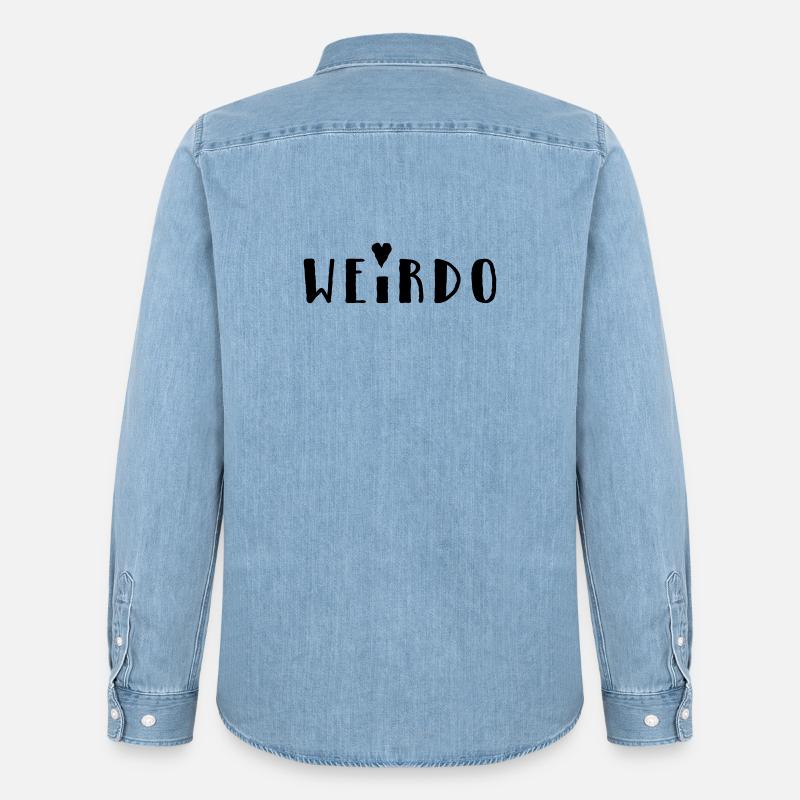 Weirdo - Männer Jeanshemd Organic von Stanley/Stella - verwaschenes Hellblau