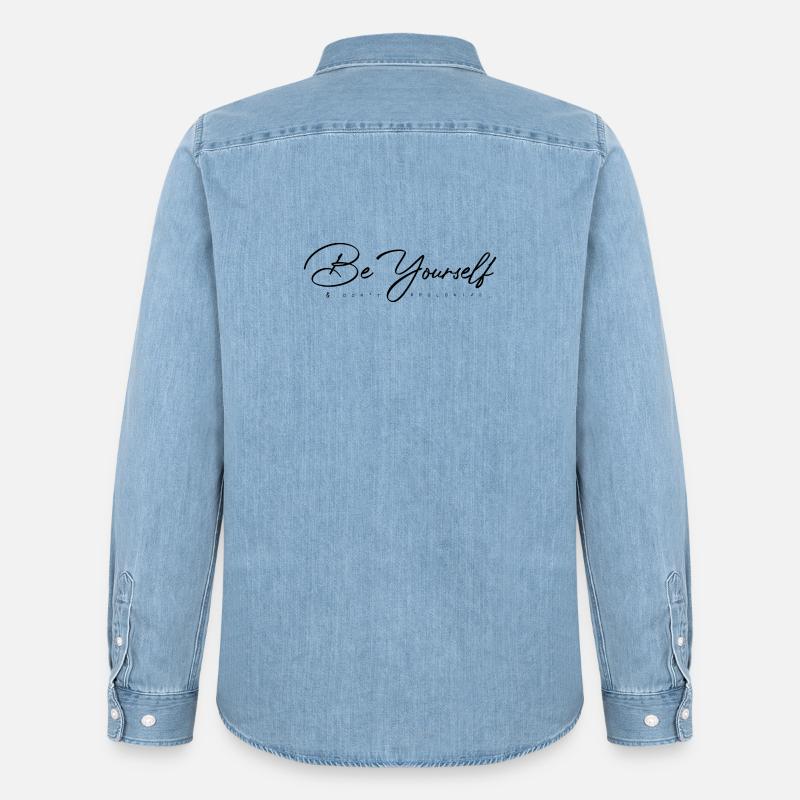 Sei du selbst - Männer Jeanshemd Organic von Stanley/Stella - verwaschenes Hellblau