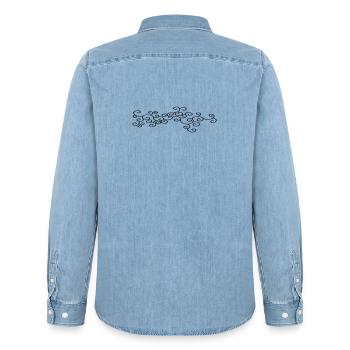 Bijoux d’ornement (Vectorgraphic) - Chemise en denim homme bio Stanley/Stella - bleu clair délavé - Dos - AI Model Male 185 light (185cm)