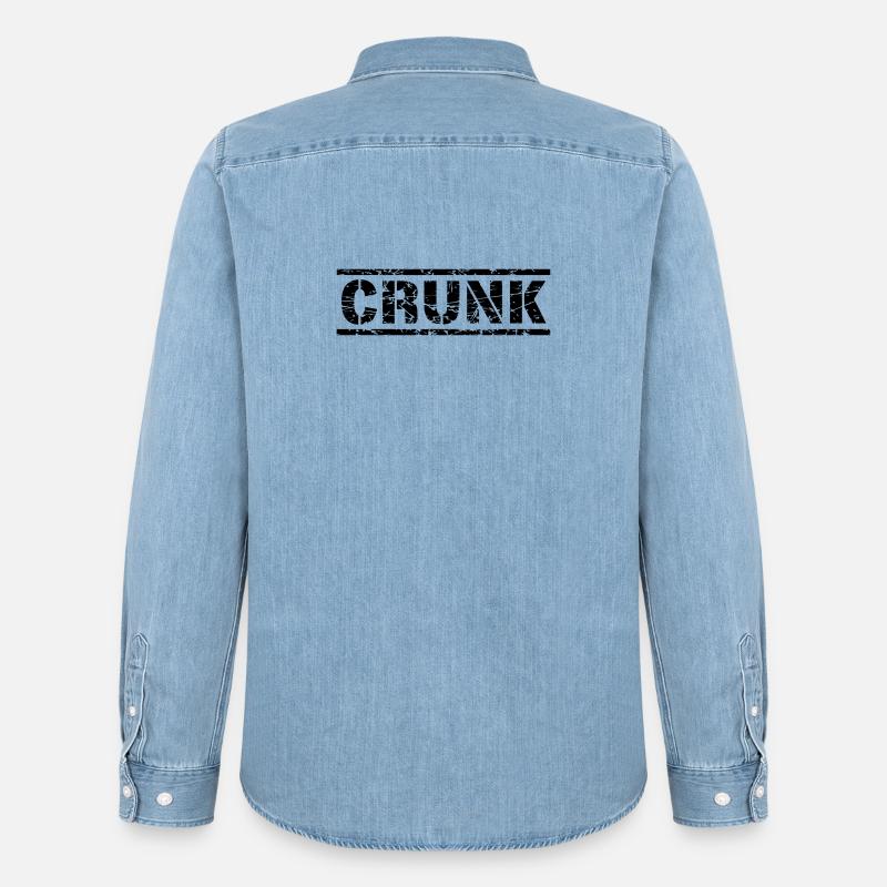 Crunk - Männer Jeanshemd Organic von Stanley/Stella - verwaschenes Hellblau