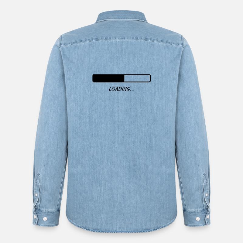 Loading... - Männer Jeanshemd Organic von Stanley/Stella - verwaschenes Hellblau