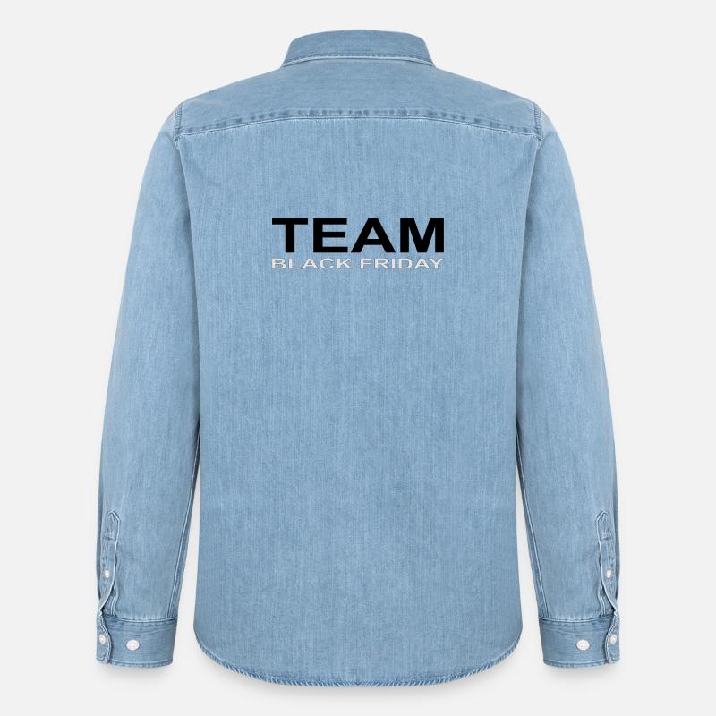 Team Black Friday - Männer Jeanshemd Organic von Stanley/Stella - verwaschenes Hellblau