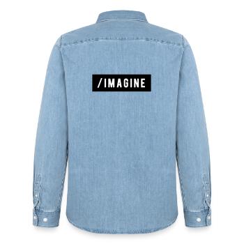 _Imaginer - Chemise en denim homme bio Stanley/Stella - bleu clair délavé - Dos - AI Model Male 185 light (185cm)