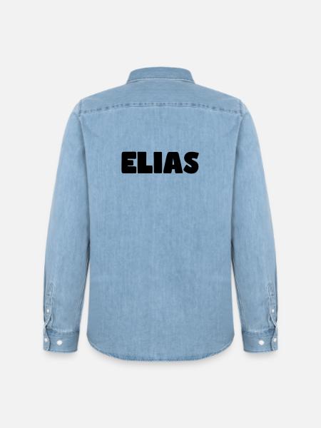 Elias Name - Men’s Organic Denim Shirt by Stanley/Stella - light wash