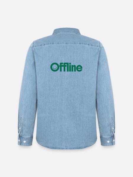 Offline Mode - Men’s Organic Denim Shirt by Stanley/Stella - light wash