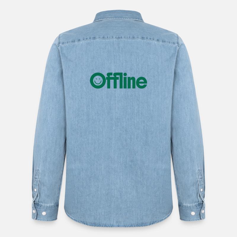 Offline-Modus - Männer Jeanshemd Organic von Stanley/Stella - verwaschenes Hellblau