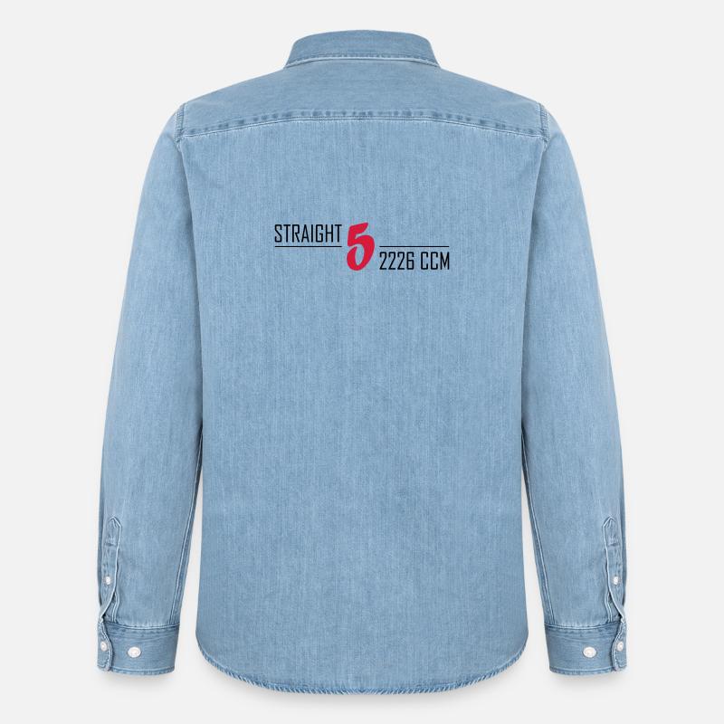 Straight Five - Männer Jeanshemd Organic von Stanley/Stella - verwaschenes Hellblau