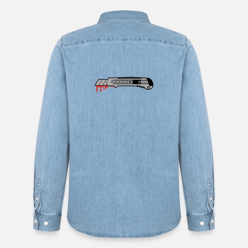 cutter - Männer Jeanshemd Organic von Stanley/Stella - verwaschenes Hellblau