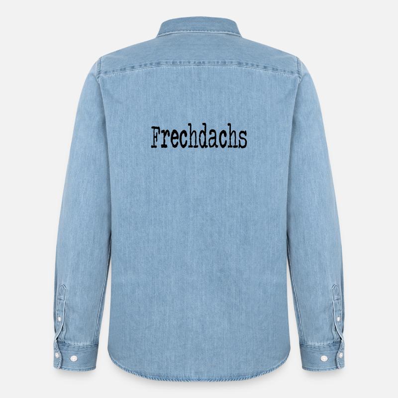 Frechdachs Kind Kleinkind frech Geschenkidee - Männer Jeanshemd Organic von Stanley/Stella - verwaschenes Hellblau