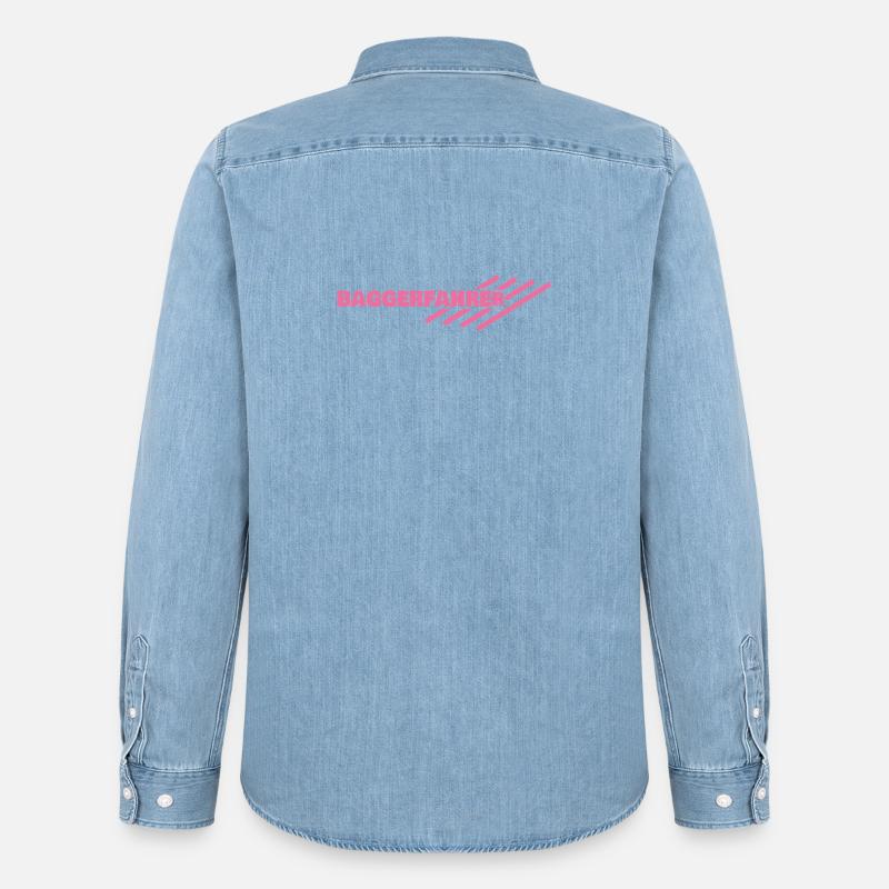 Beruf Baggerfahrer - Männer Jeanshemd Organic von Stanley/Stella - verwaschenes Hellblau