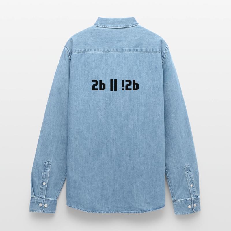 2b or not 2b – Shakespeare Hamlet Programmer Men’s Organic Denim Shirt by Stanley/Stella
