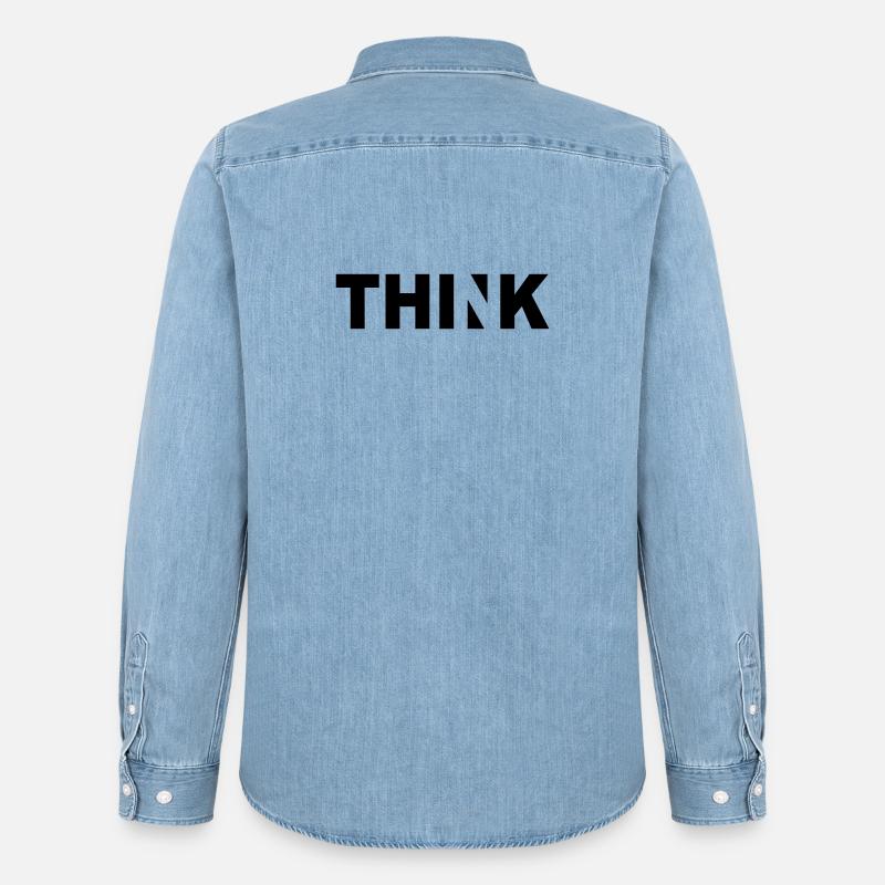 THINK - Chemise en denim homme bio Stanley/Stella - bleu clair délavé