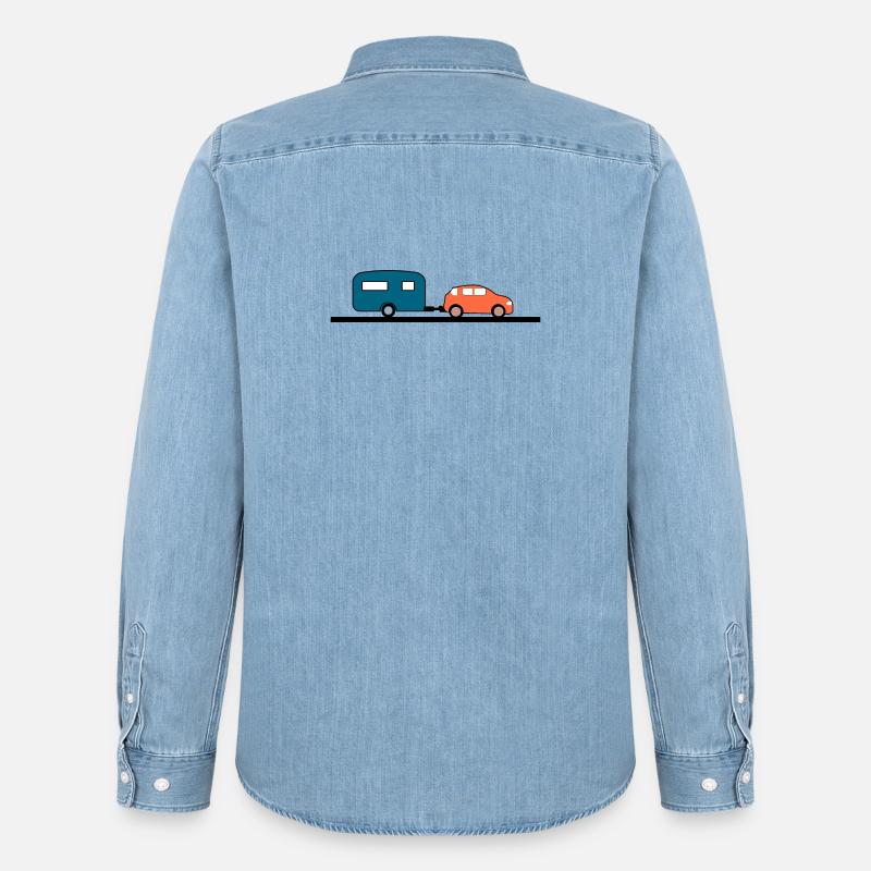 Auto - Männer Jeanshemd Organic von Stanley/Stella - verwaschenes Hellblau