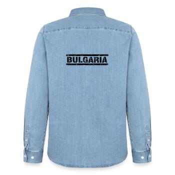 Bulgarie - Chemise en denim homme bio Stanley/Stella - bleu clair délavé - Dos - AI Model Male 185 light (185cm)