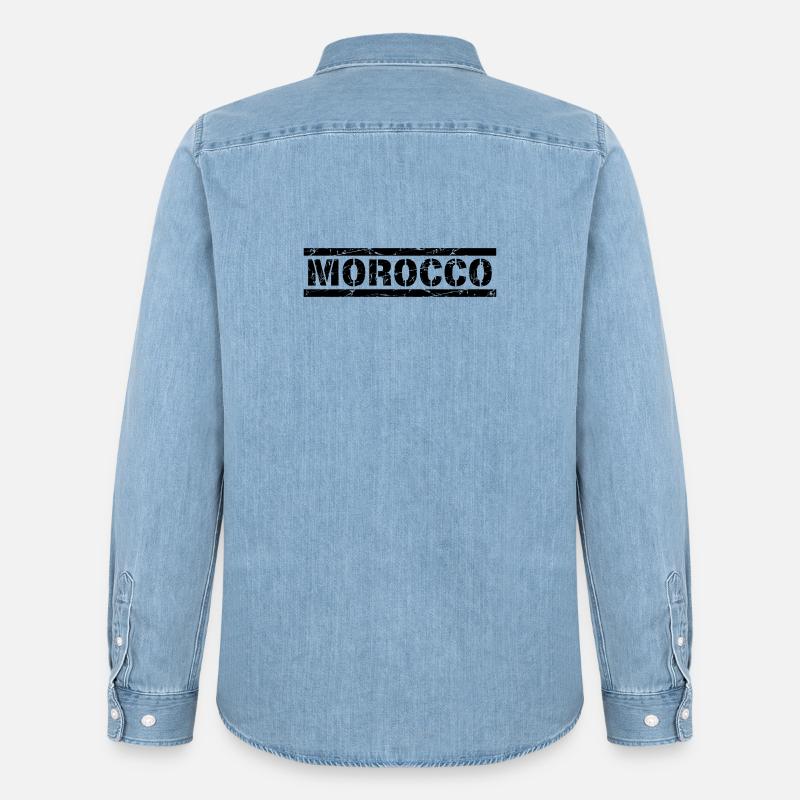 Morocco - Männer Jeanshemd Organic von Stanley/Stella - verwaschenes Hellblau