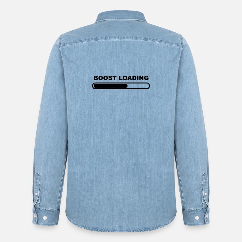 Turbo-Auto laden - Männer Jeanshemd Organic von Stanley/Stella - verwaschenes Hellblau
