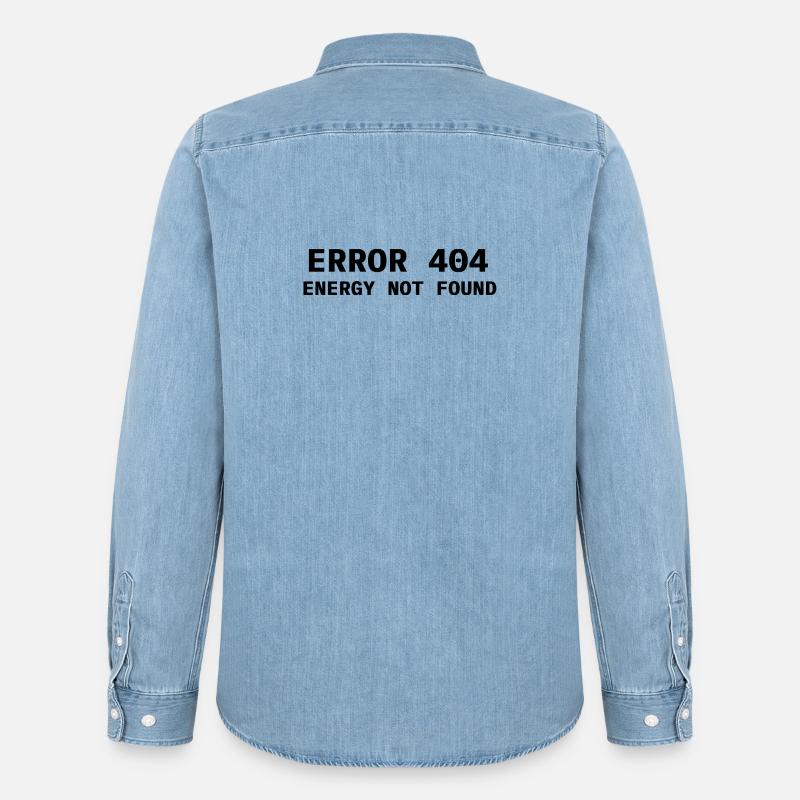 Error 404 - Energy not found - Männer Jeanshemd Organic von Stanley/Stella - verwaschenes Hellblau