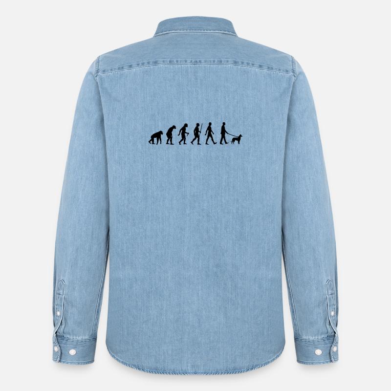 Evolution smooth collie man - Men’s Organic Denim Shirt by Stanley/Stella - light wash