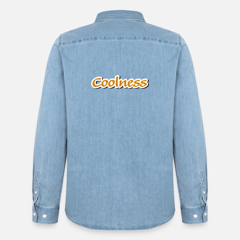 coolness claim Vectorgraphic - Männer Jeanshemd Organic von Stanley/Stella - verwaschenes Hellblau