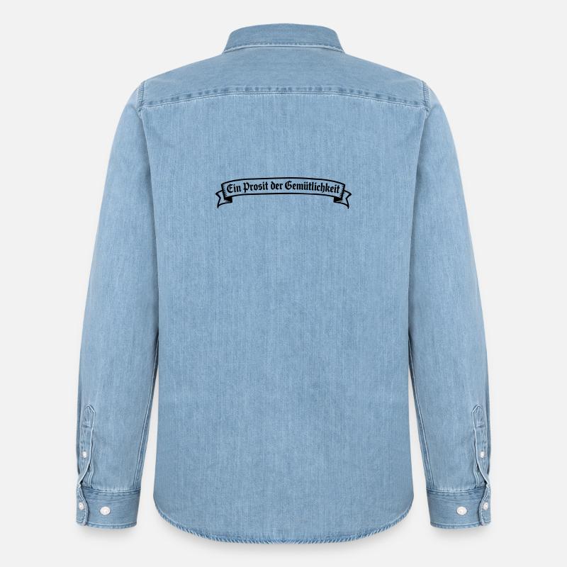 Ein Prosit der Gemütlichkeit - Männer Jeanshemd Organic von Stanley/Stella - verwaschenes Hellblau