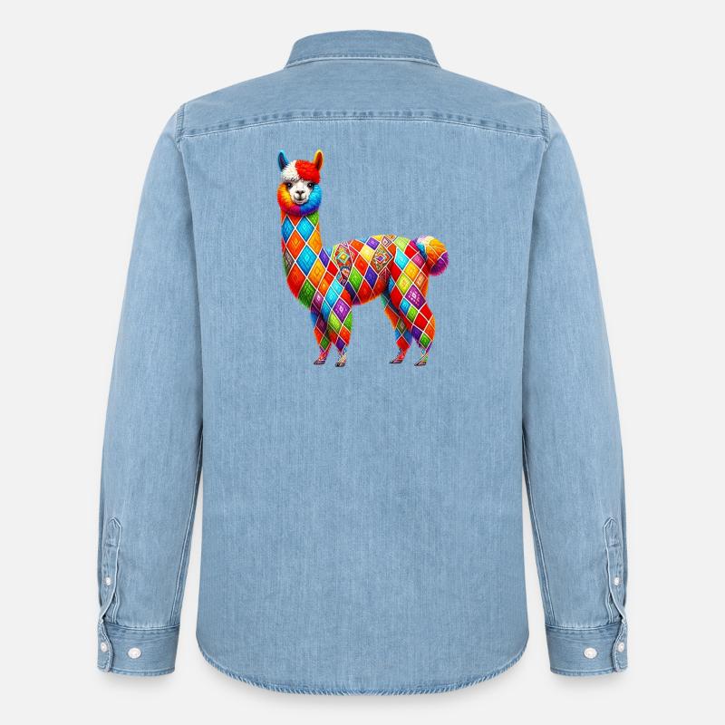 Alpaka - Männer Jeanshemd Organic von Stanley/Stella - verwaschenes Hellblau