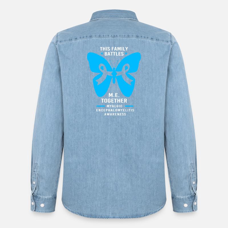 ME CFS - Männer Jeanshemd Organic von Stanley/Stella - verwaschenes Hellblau