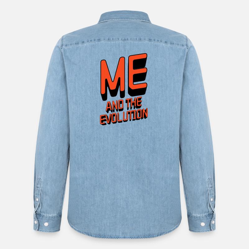 Moi et l’évolution - Chemise en denim homme bio Stanley/Stella - bleu clair délavé
