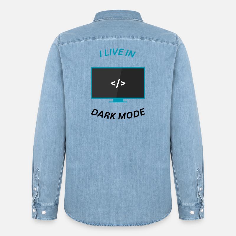 Programmierer Motivation Design - Männer Jeanshemd Organic von Stanley/Stella - verwaschenes Hellblau