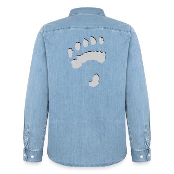 Polar Bear Paw - Chemise en denim homme bio Stanley/Stella - bleu clair délavé - Dos - AI Model Male 185 light (185cm)