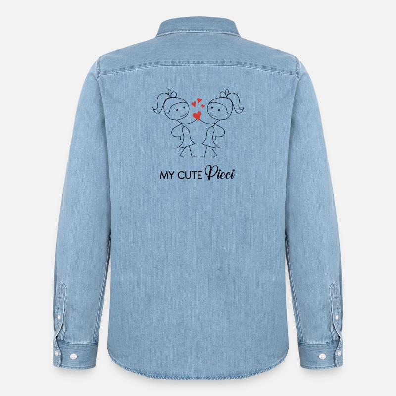 Bambine  - Camicia in denim uomo bio di Stanley/Stella - azzurro chiaro slavato