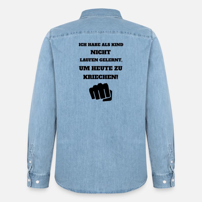 Un modo di dire - Camicia in denim uomo bio di Stanley/Stella - azzurro chiaro slavato