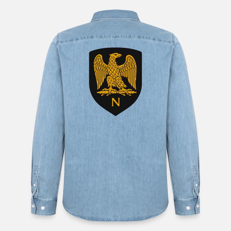 Eagle5 - Camicia in denim uomo bio di Stanley/Stella - azzurro chiaro slavato