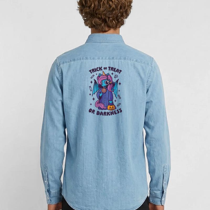 Dark Candy Unicorn - Süßes oder Saures oder Dunkelheit Männer Jeanshemd Organic von Stanley/Stella