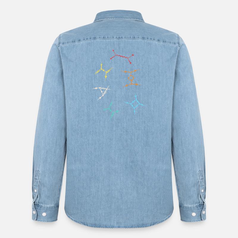 Quantenphysik Quanten Physik Quantensprung - Männer Jeanshemd Organic von Stanley/Stella - verwaschenes Hellblau