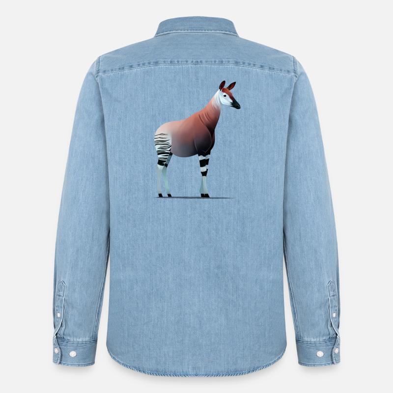 Okapi - Stanley/Stella denimskjorte - afbleget lyseblå