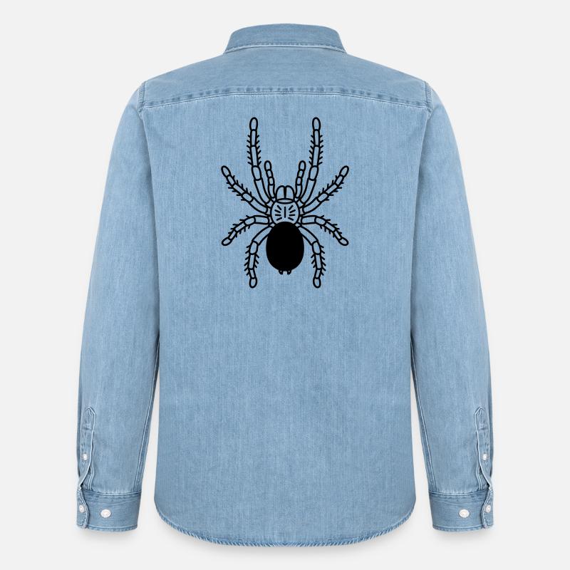 Tarantel Tarantel - Männer Jeanshemd Organic von Stanley/Stella - verwaschenes Hellblau