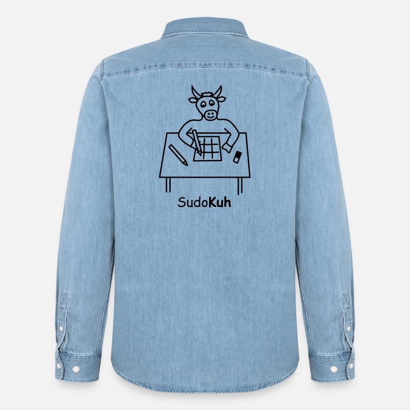 Sudo-Kuh - Männer Jeanshemd Organic von Stanley/Stella - verwaschenes Hellblau