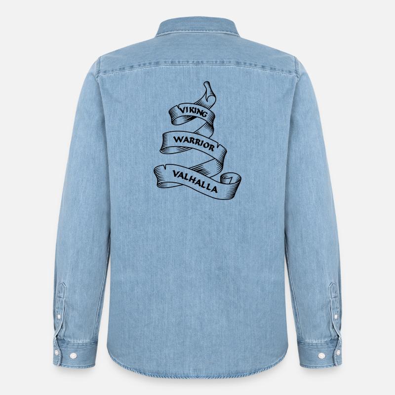 Wikinger Wimpel oder Banner transparent - Männer Jeanshemd Organic von Stanley/Stella - verwaschenes Hellblau