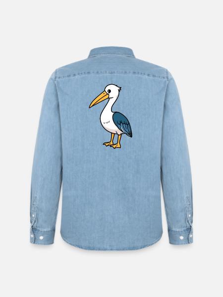 Pelican - Men’s Organic Denim Shirt by Stanley/Stella - light wash