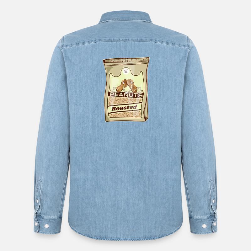 Roasted Peanuts Retro Pack - Men’s Organic Denim Shirt by Stanley/Stella - light wash